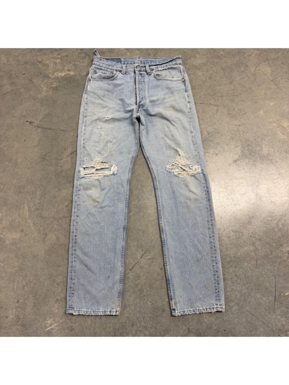 Levi's 1991 Distressed Made in USA 501 Denim Jeans